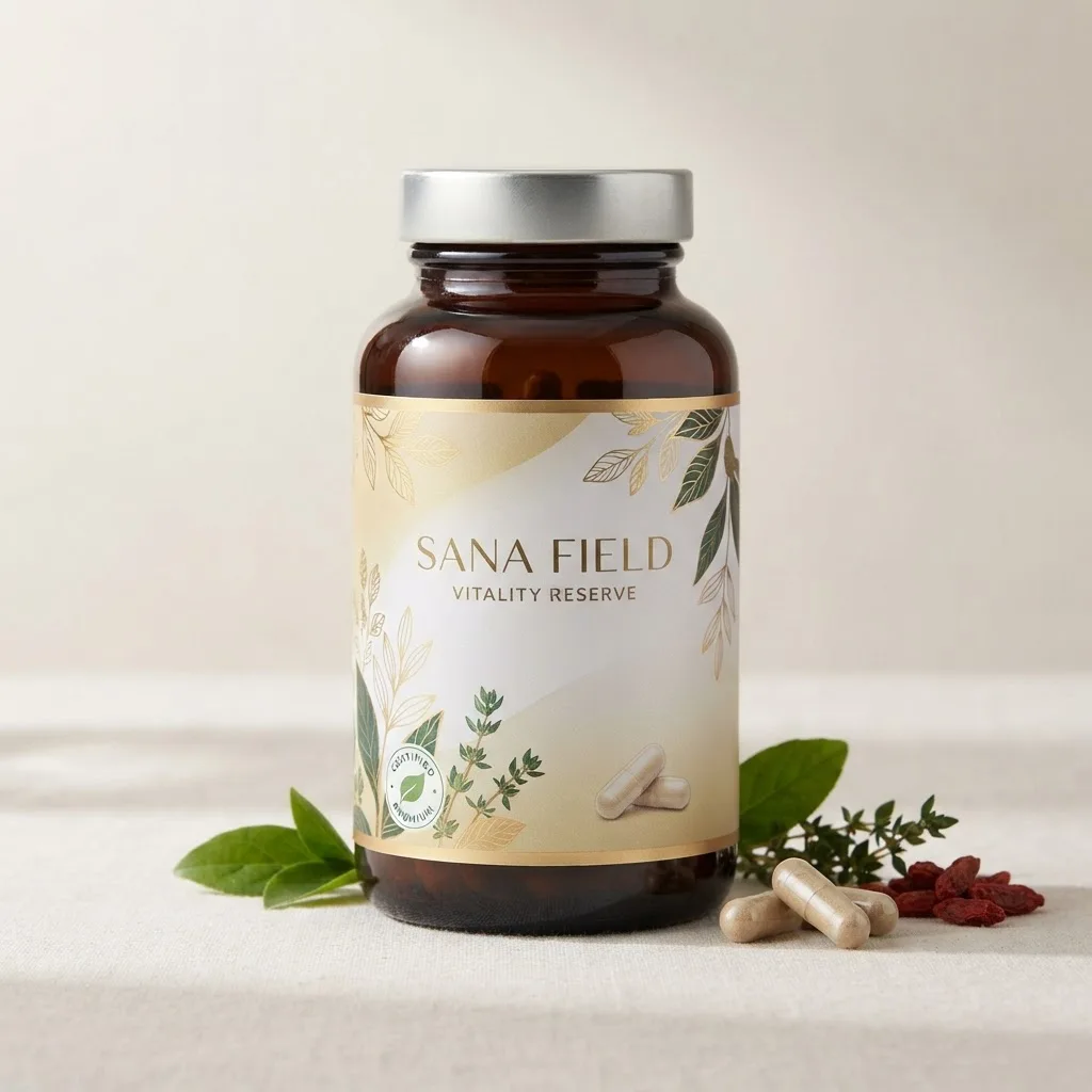 Sana Field Vitality Reserve valkoinen lääketieteellinen pullo